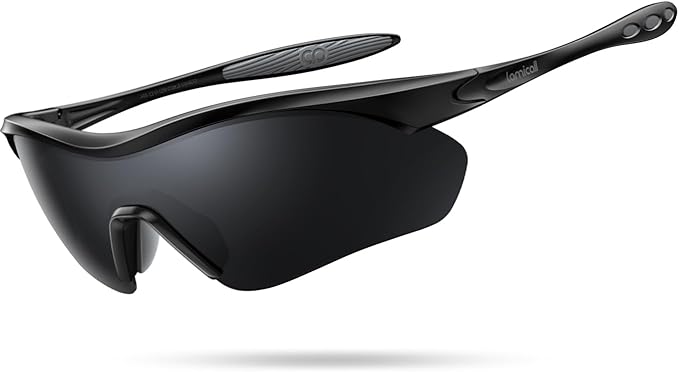 Lamicall 22g Polarized Sports Sunglasses - UV400 Protection Men Women Sun Glasses for Running Cycling Fishing Golf Driving