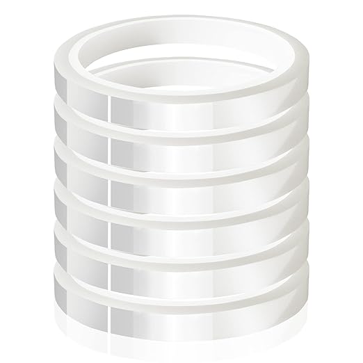 6 Rolls 10mm x33m Clear Heat Tape, Transparent High Temperature Heat Resistant by MEBMIK