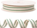 10 Yards × 3/5 Inch Green Natural Cotton Ribbon, Double Sided Webbing Straps by Unknown