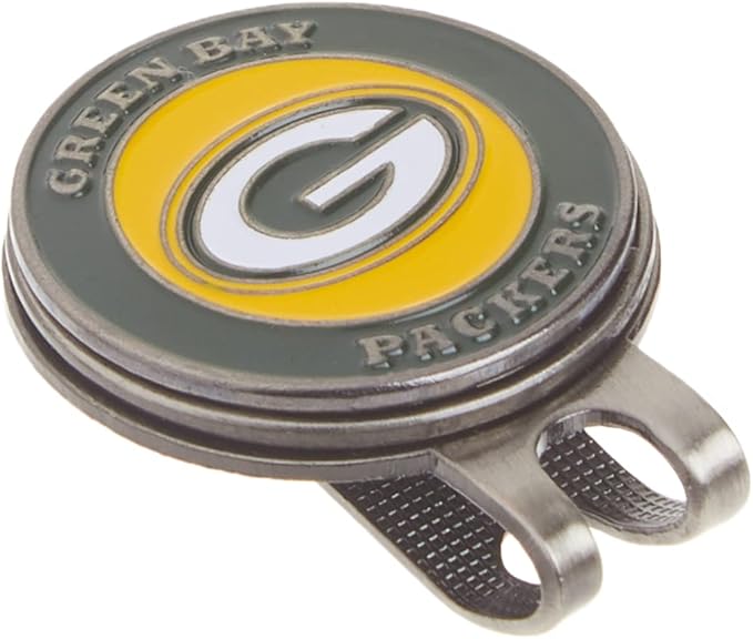 Team Golf NFL Golf Cap Clip with 2 Removable Double-Sided Enamel Magnetic Ball Markers, Attaches Easily to Hats