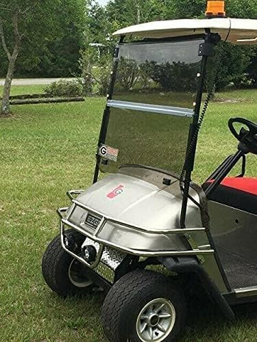 ECOTRIC Tinted Windshield Compatible with 1994-2014 EZGO TXT/Medalist Gas or Electric Models Golf Cart Windshield Folding Down Impact Resistant Windshield