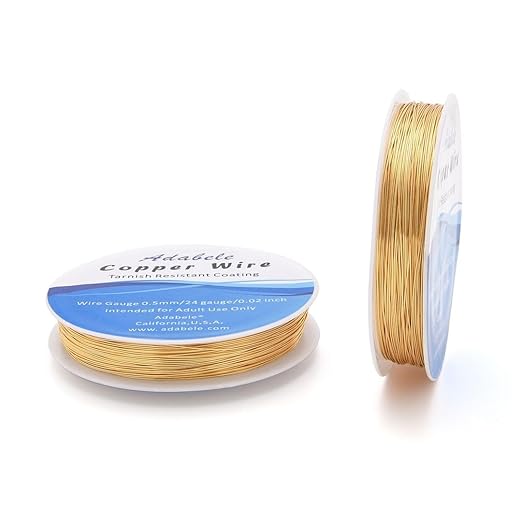 Adabele 295 Feet Premium Tarnish Resistant Round Jewelry Wire Copper Beading by AdabeleLLC
