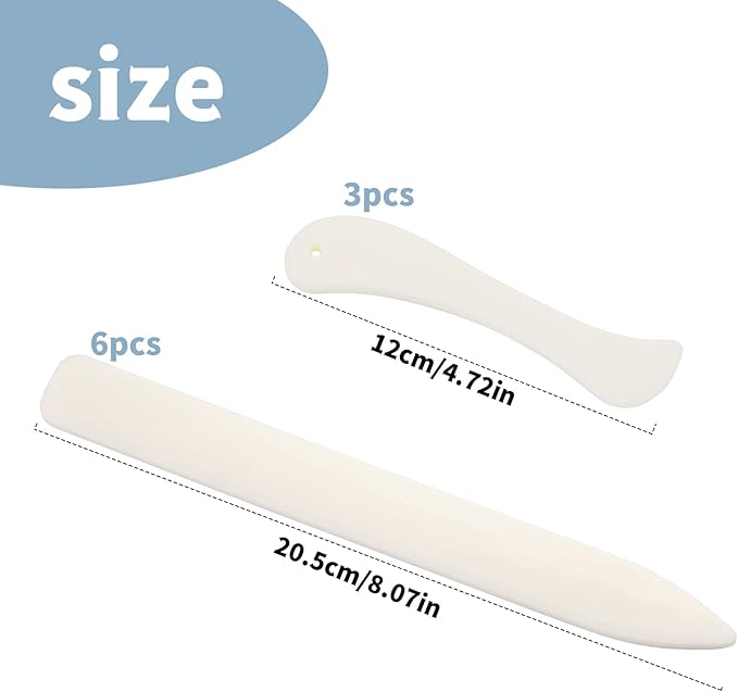 9 PCS Bone Folder and Scoring Tool Plastic Paper Folding Tool Bone Origami - Image 2
