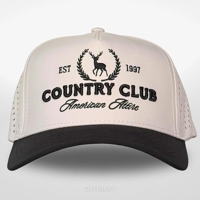 CITRUSY Athletic Trucker Golf Hat | Performance Mens 5 Panel Cap | Cool Breathable Waterproof Workout Running Snapback