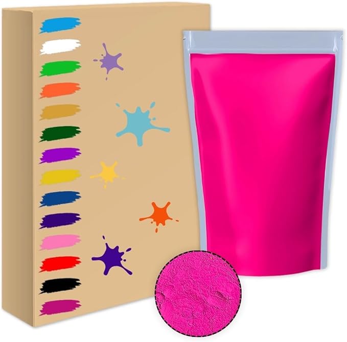 2.2lb/1kg drak pink color powder rangoli non toxic bulk organic washable by Unknown