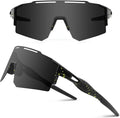 Ukoly Cycling Sunglasses for Men Women with 3 Interchangeable Lenses, Polarized Sports Sunglasses, Baseball Sunglasses