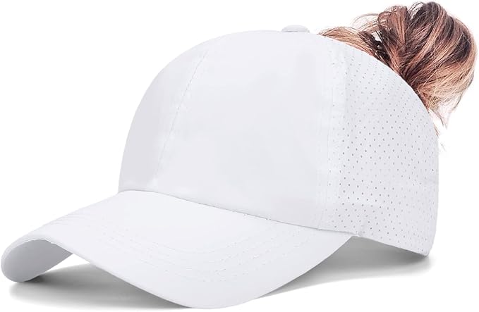 ZTL Women's High Ponytail Baseball Cap Performance Running Hat Quick Dry Mesh Sports Cap Unstructured Dad Trucker Hats