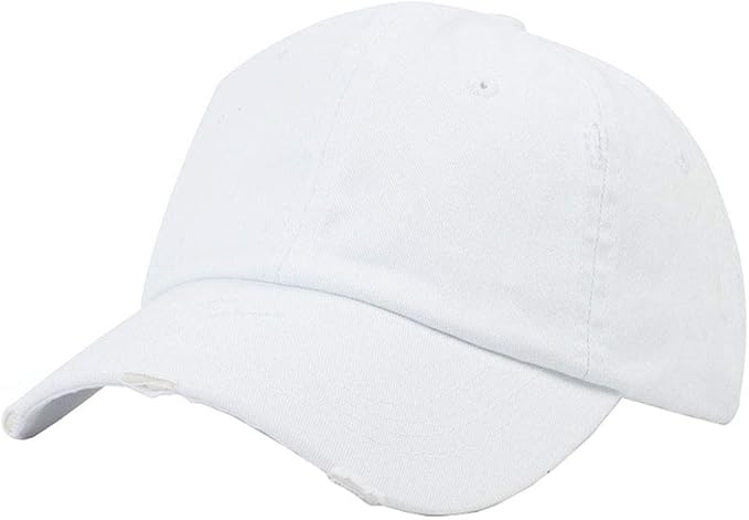 Eohak Ponytail Baseball Hat Distressed Retro Washed Womens Twill