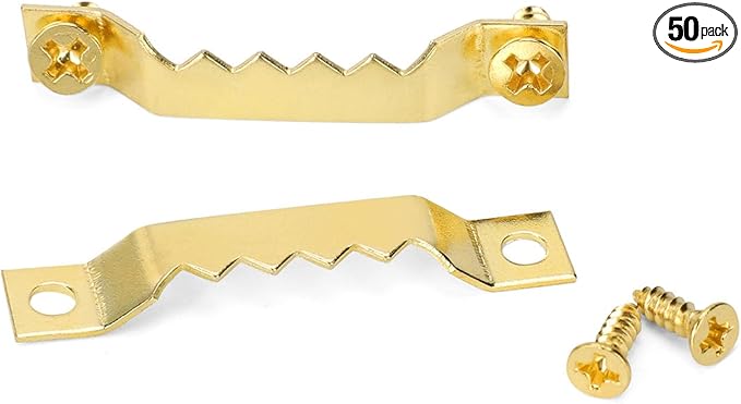 Small Sawtooth Picture Hangers 50 Pack Steel Sawtooth Hangers by BuildSuperHomeByYourself