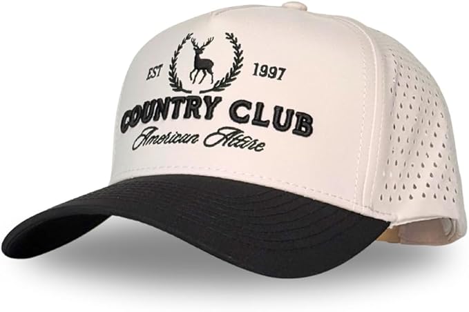 CITRUSY Athletic Trucker Golf Hat | Performance Mens 5 Panel Cap | Cool Breathable Waterproof Workout Running Snapback