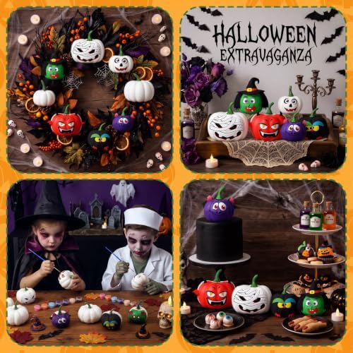 Simgoing 36 Sets Pumpkin Painting Kits Fall Halloween Crafts, Spooky Animal