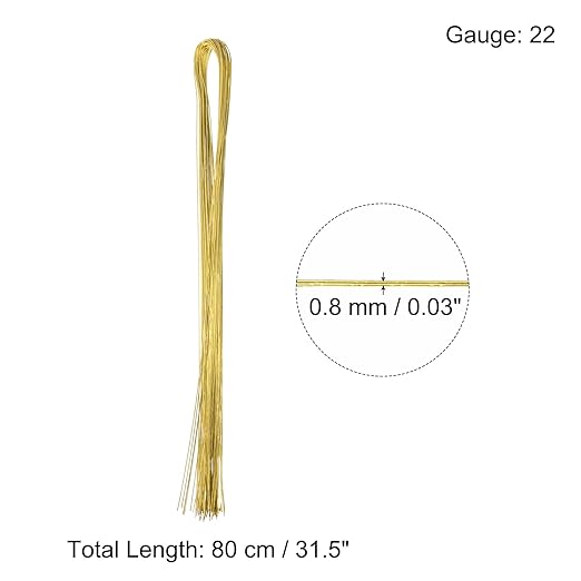 PATIKIL 32 Inch 22 Gauge Floral Stem Wire, 3 Pack/120 Pieces Bouquet Stem Paper - Image 2