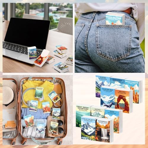 Outus 50 Pack National Park Travel Size Pocket Tissues, Camping Gifts