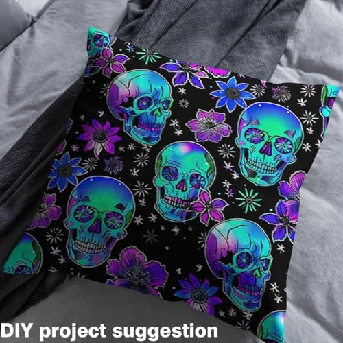 jejeloiu Halloween Skull Fabric by The Yard Soft 3 Yards