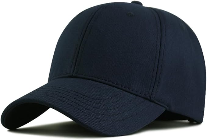 Oversize XXL Baseball Cap Cotton Big Head Hats Solid Color Large Head Hats Plus Size Hat Adjustable 23"-25.5"