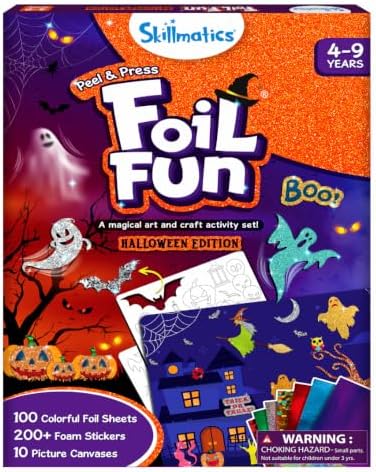 Skillmatics Foil Fun Halloween Craft, Foil Art Activity, Gift for Kids