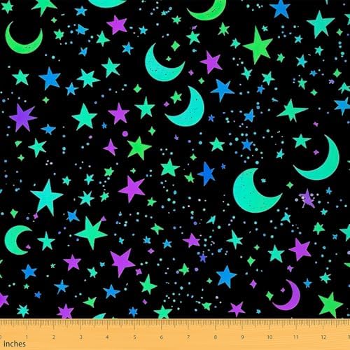 jejeloiu Moon Sun Fabric by The Yard Soft 3 Yards