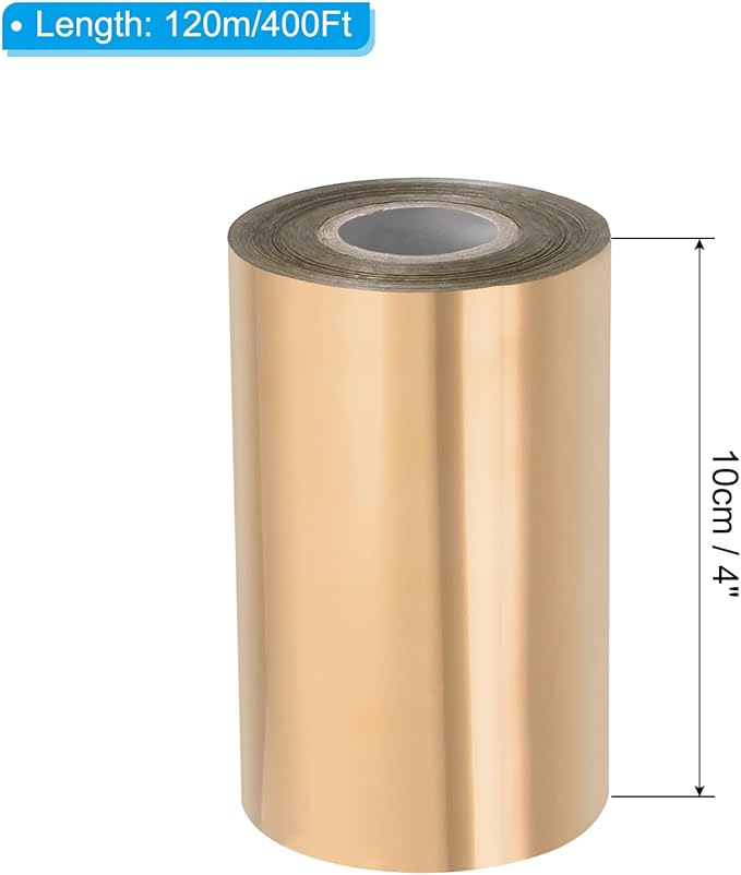PATIKIL 4"x400Ft Hot Stamping Foil Paper, Heat Transfer Hot Stamping Paper Foil - Image 2