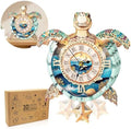 3D Puzzles for Adults Wooden Sea Turtle Clock Puzzle Adult Crafts