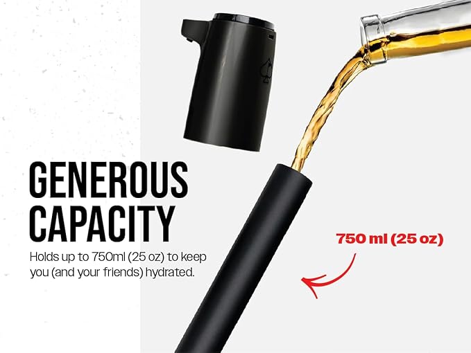 Pins & Aces Golf LiquorStick 3.0 - Electric Drink Dispenser, Rechargeable, Stainless Steel - Holds Up to 750ml - Keep Your Drink Cold Liquor Stick Fits in Every Golf Bag. New & Improved Design!