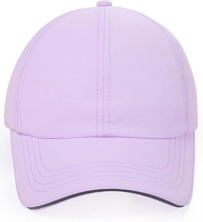 Little Girls Reflective Baseball Cap Criss Cross Ponytail Hat Kids Quick Dry Mesh Summer Sports Hat for Toddler Ages 3-8