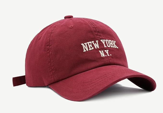 Top Baseball Caps for Women-Men Outdoor Baseball Hats New York Golf Sports Hat Curved-Brim UV Protection