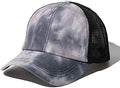 Criss Cross Hat Washed Distressed Baseball Cap Ponytail Hat High Messy Bun Ponycap for Women