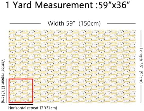 Honeybee Upholstery Fabric for Chairs Cute Bee Hexagon Honeycomb Outdoor Fabric by The Yard 109"x63", Honey Beehive Beetles Waterproof Fabric