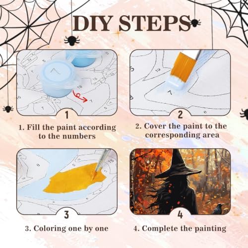 PHANTASYART Halloween Paint by Numbers Kit for Adults 16x20inch