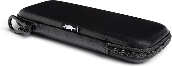 Platypus Golf Co. Golfing Caddie EVA Travel Case Organizer with Bamboo Tees & Ball Marker - Hand Reversible Hinging Glove Shaper & Holder, Mesh Pocket & Storage Slots, Golfers Cases for Men & Women