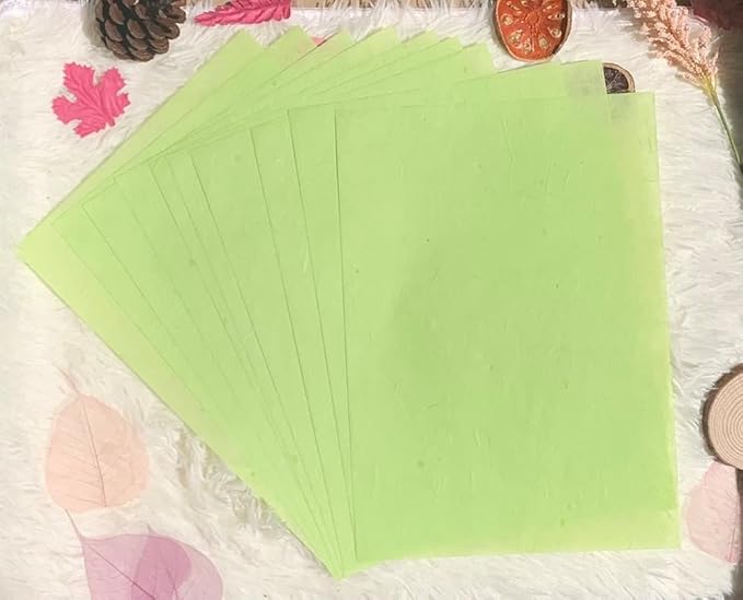 50 Sheets A4 Natural Fiber Mulberry Tree Mulberry Paper Sheets Art Tissue Washi - Image 2