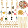 Tondiamo 286 Pcs Gold Keychain Charm Making Kit DIY Bag Charm