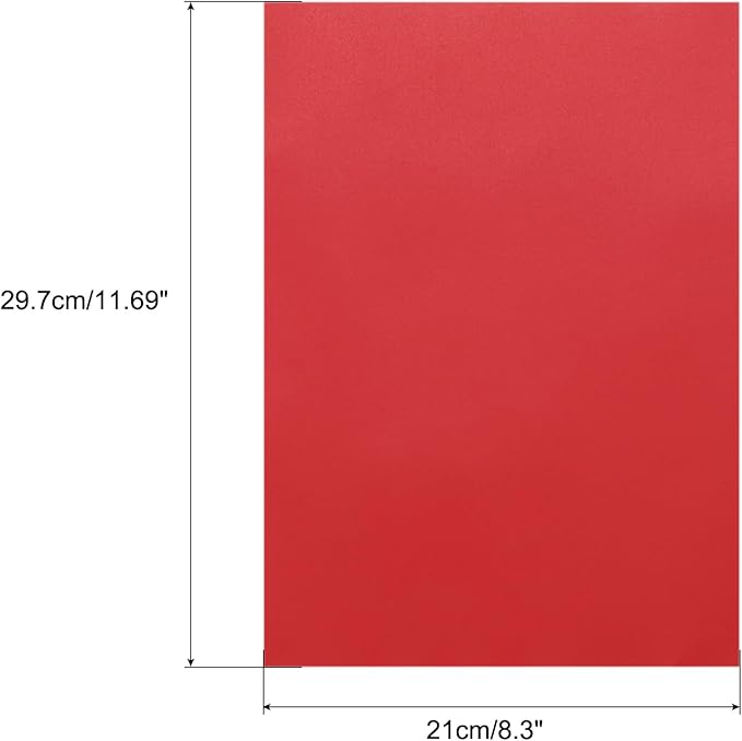 MECCANIXITY Colored Vellum Paper, 20 Sheet Deep Red Transparency 11.7 x 8.2 - Image 2