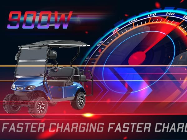 36 Volt Golf Carts Battery Charger for EZGO TXT, Trickle Charger 3.0 Technology, 18 AMP, 4-6 hrs Full Charge, Replace EZGO D-Plug, 16FT