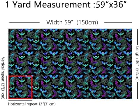 jejeloiu Halloween Fabric by The Yard Soft 2 Yards