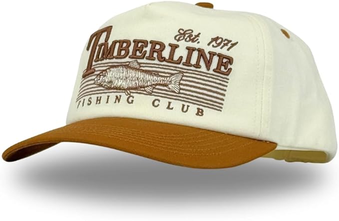 Vintage Low Profile Unstructured Hat | Cotton Flat Bill Snapback Rope Hat | Men & Women’s Hiking Fishing Running Golfing Hat