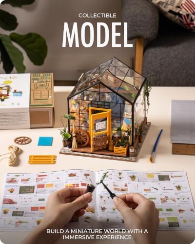 Rolife Cathy's Greenhouse Miniature Kit with LED Lights