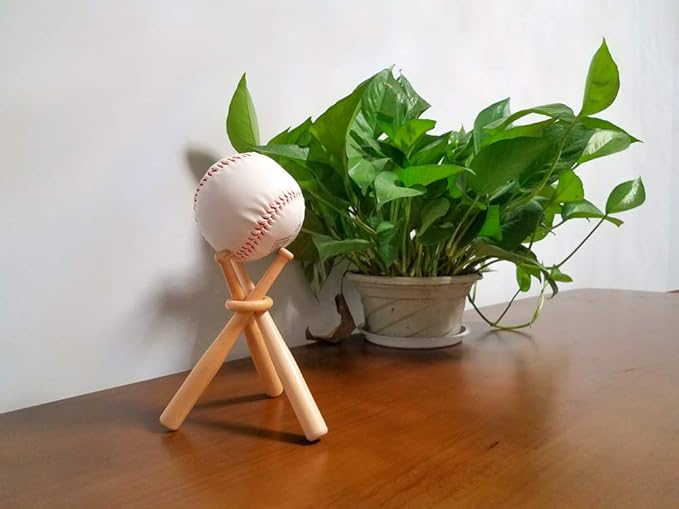 Wooden Baseball Display Stand Holder
