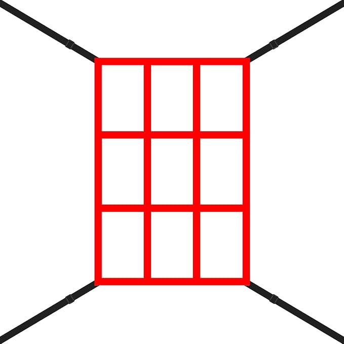 1pcs/2pcs Strike Zone Target Net,13.5x21.5in Pitching Strike Zone Net,Portable Strike Zone Plate for Baseball Pitching Accuracy Improve