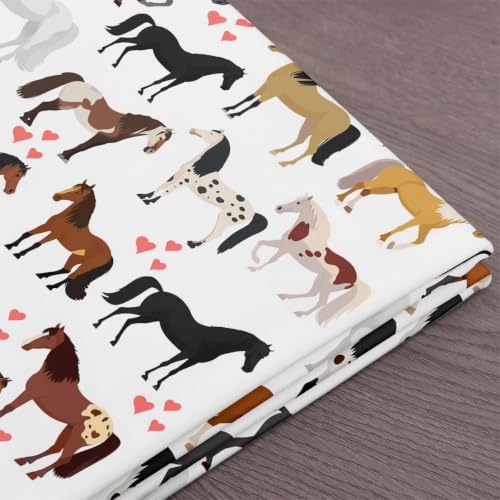 Erosebridal Horse Fabric By the Yard, 10 Yards