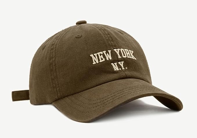 Top Baseball Caps for Women-Men Outdoor Baseball Hats New York Golf Sports Hat Curved-Brim UV Protection
