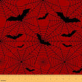 Black Bat Fabric by The Yard Black Red Spider Web No Stretch Fabric for Sewing Supplies Halloween Theme Decor Soft Durable Polyester for Home DIY Projects 1 Yard Pre-Cut,36" L x 59" W
