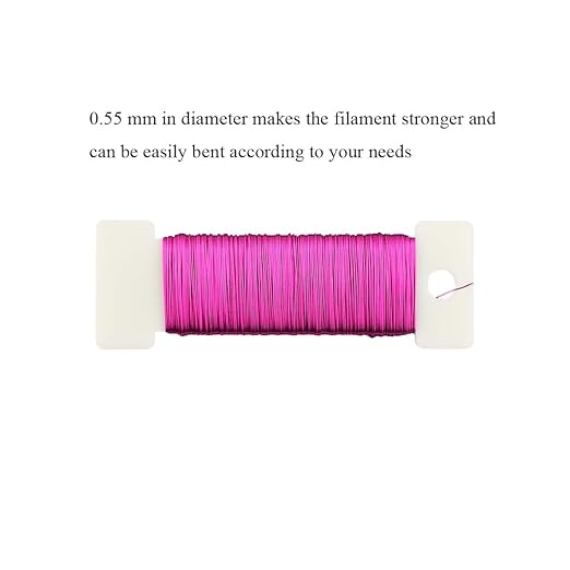 HAHIYO 26Gauge Rose Red Metal Floral Wire - Image 5