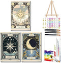 Tarot Paint by Numbers Kit for Adults with Frame, 3 Pack, 7.8x11.8 inch