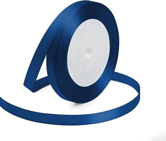 KMER LIFE 3/8 Inches x 25 Yards Navy Blue Satin Ribbon Solid Fabric Ribbons by KMERLIFE