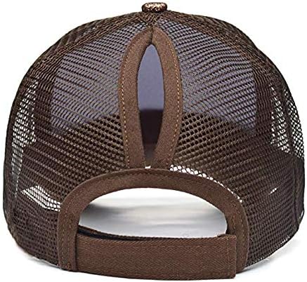 Criss Cross Hat Washed Distressed Baseball Cap Ponytail Hat High Messy Bun Ponycap for Women