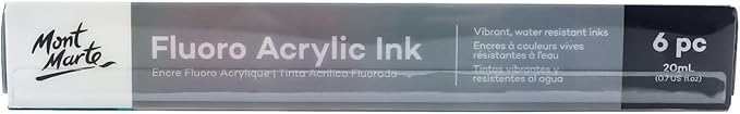 Mont Marte Acrylic Ink Premium 6pc x 20ml, Acrylic Inks - Image 9