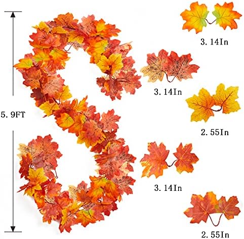 Joyhalo 5 Pack 5.9FT Fall Garland