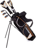 PGA Tour Youth Golf Club Set for Ages 5-15+ (3’5”-5’10”), Right and Left-Handed Kids Golf Sets – Beginner Junior Golf Clubs with Lightweight Stand Bag, Mallet Putter, Hybrid, Driver