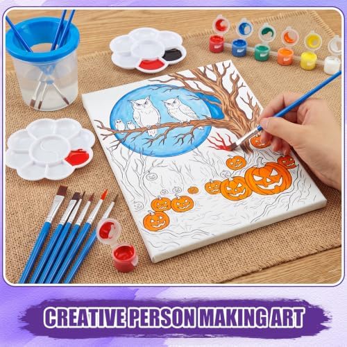 Sherr 140 Pcs 20 Set Pre Drawn Canvas Painting Kit, Halloween Style